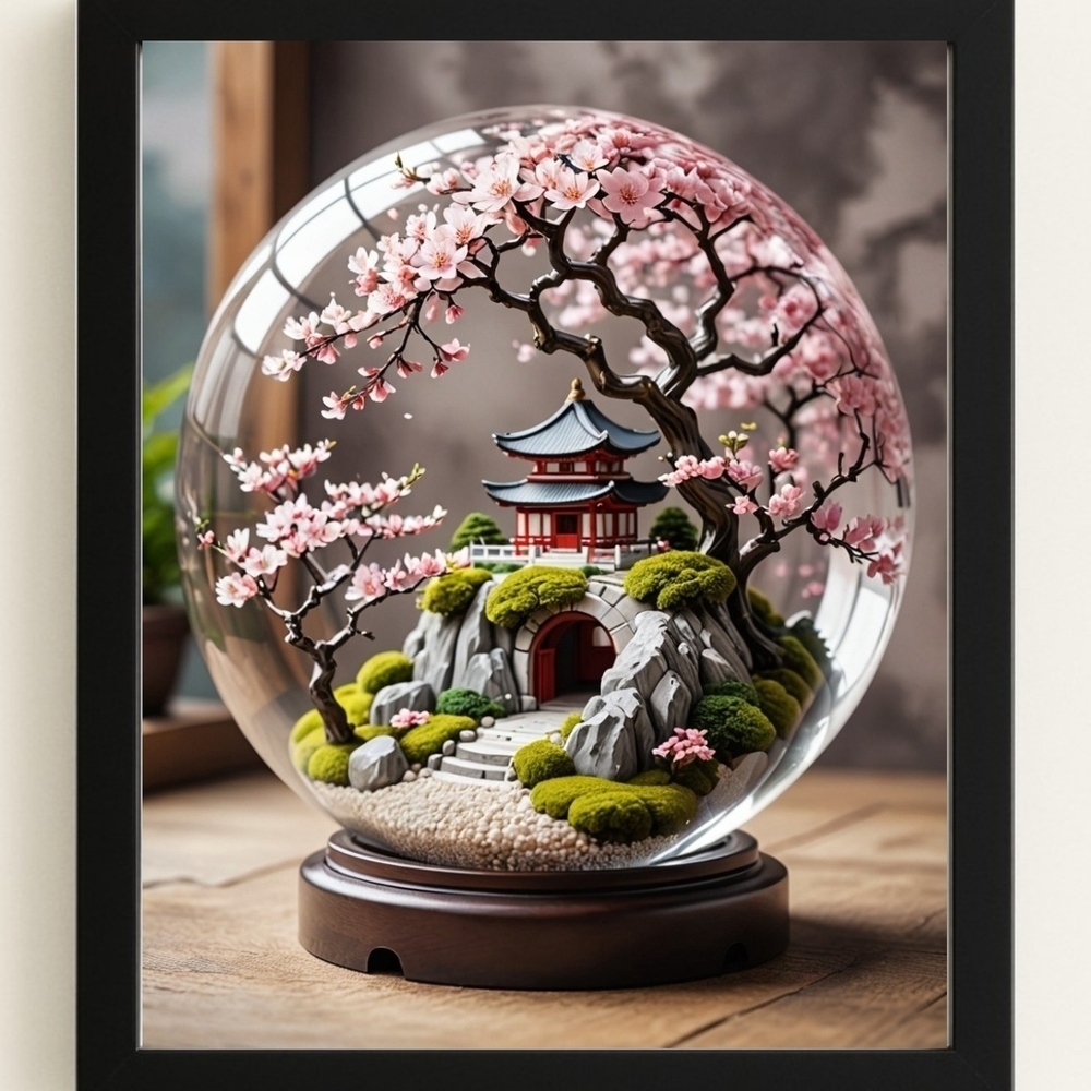Cherry Blossom Art Print In A 8x10 Frame